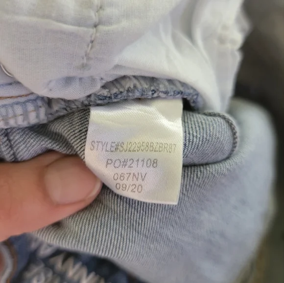 S.O.N.G. Blue Distressed Curvy High Rise Skinny Ankle Jeans 7/28 Juniors - Picture 4 of 6